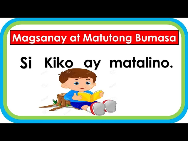 Mag Aral At Matutong Bumasa Ng Pangungusap Pagsasanay Sa Pagbasa Ng Tagalog