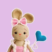 crochet doll ghalb abi 💙 عروسک بافتنی قلب آبی