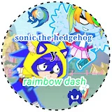 💙Sonic the hedgehog y rainbow dash🌈