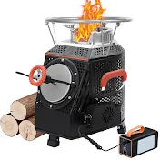 High-end outdoor cooking woodstove