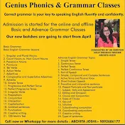 GENIUS PHONICS AND GRAMMAR CLASSES