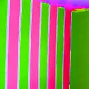 green stripey paint