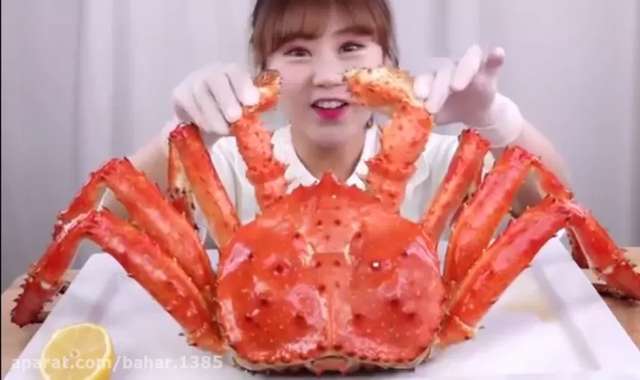 چالش غذا خوری (خرچنگ 31 کیلویی(king crab)