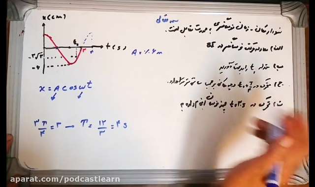 فیزیک 12- فصل 3- معادله حرکت نوسانگر- سوال 5