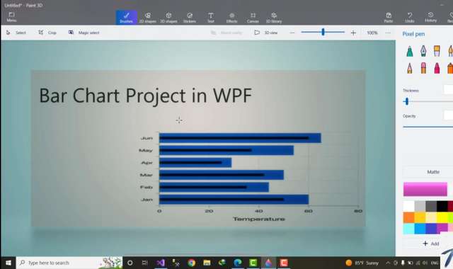 پروژه ساخت نمودار میله ای به کمک WPF
