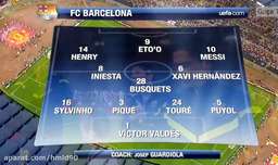 خلاصه بازی منچستریونایتد 0 - 2 بارسلونا فینال لیگ قهرمانان اروپا 2009