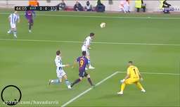 لالیگا | گل های بازی بارسلونا ۲ - ۱ رئال سوسیه داد