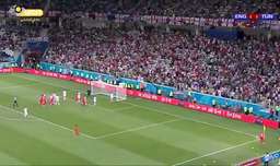 گل دوم انگلیس به تونس توسط هری کین
