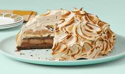 آموزش شیرینی پزی|طرز تهیه شیرینی|طرز تهیه کیک خانگی(پخت دسر کیک آلاسکا خامه ای)