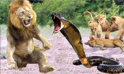 مستند حیات وحش - نبرد شیر نر با مار سمی