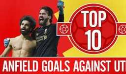 10 گل برتر لیورپول مقابل منچستریونایتد در لیگ برتر انگلیس
