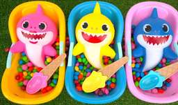 سرگرمی کودک جدید - بازی با آب نبات عروسک ها - مخلوط وان حمام کودک
