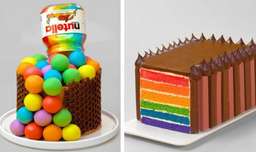 مینی کیک شیرینی | تزیین کیک شکلاتی مینیاتوری کامل | بهترین کیک های شکلاتی