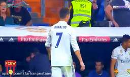 عصبانیت رونالدو بعد از گل دوم مسی در ال کلاسیکو