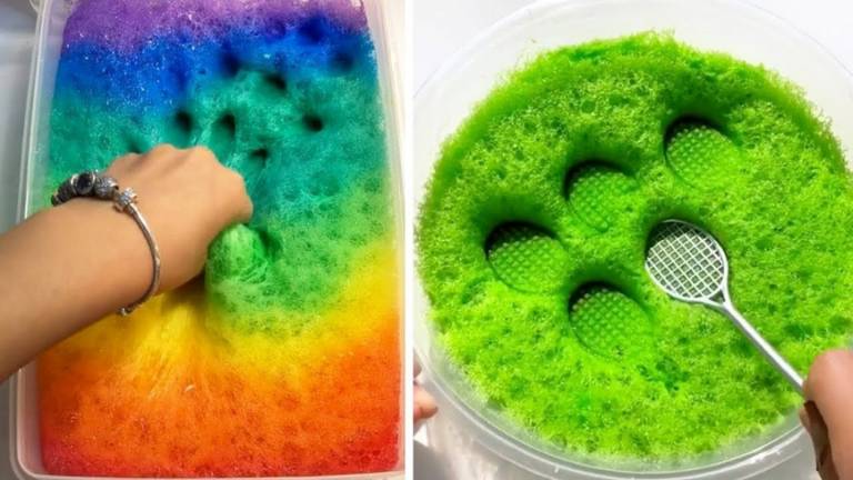 مخلوط کردن اسلایم ها Souffle Slime! Jiggly Water Slime!! - سی وید