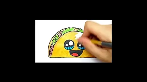 How To Draw A Cute Taco Como Dibujar A Taco Como Desenhar Um Taco