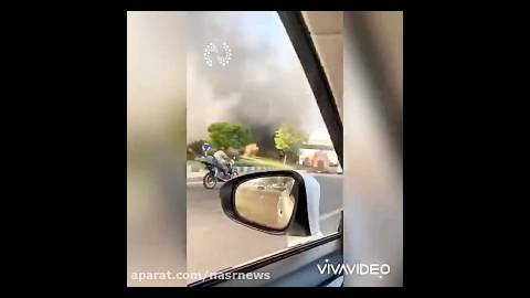 آتش سوزی یک دستگاه اتوبوس در تبریز