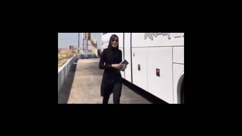 سرکار خانم گندم منصوری راننده اتوبوس بین شهری، استان فارس