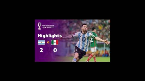 آرژانتین ۲-۰ مکزیک | خلاصه بازی | جادوی مسی امیدها را زنده نگه داشت