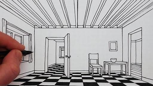 How to Draw 1-Point Perspective for Beginners: A Hallway 