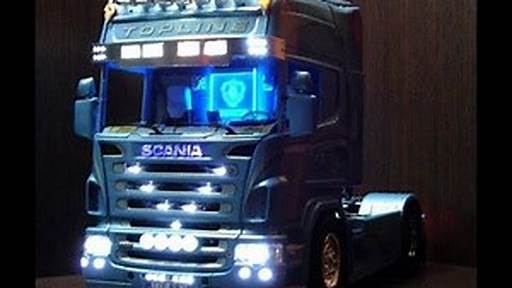 🔴 Scania R620 V8 power - straight pipe sound!😱 [RC- Tamiya] by marcoG60.  AMAZING RC MODEL! - سی وید