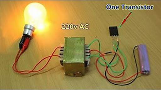 DIY Simple Converter 12v to 220v Using D718 Transistor Transformer  available 