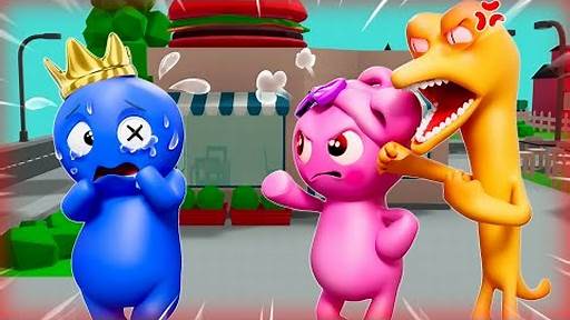 Animation] Red & Blue fall in love? 🌈Rainbow Friends With Cupid Orange!  Love Story