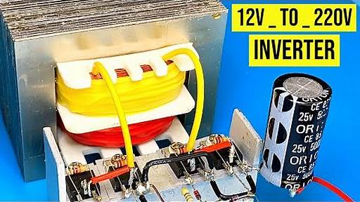 How to make simple inverter 12v to 220v TIP41 TIP42 transistor , No IC 