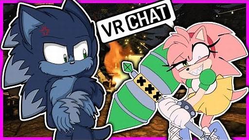 SONIC AND SONICA MEET CLASSIC SONIC AT A KFC IN VR CHAT 