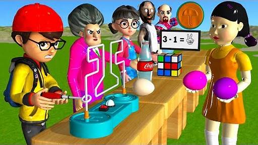 Miss School: Tani and Doll Squid Game - Scary Teacher 3D Funny