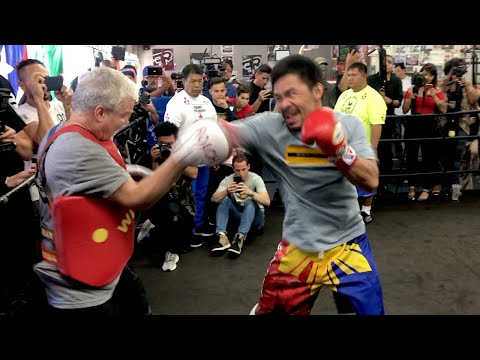 SOUND ON: LISTEN & WATCH MANNY PACQUIAO CRACK on the PADS!