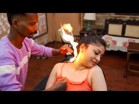 Fire Stick Massage ASMR for Relaxation | Indian massage