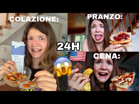 MANGIO COMBINAZIONI DI CIBO ASSURDE CHE AGLI AMERICANI PIACCIONO PER 24H! ♕