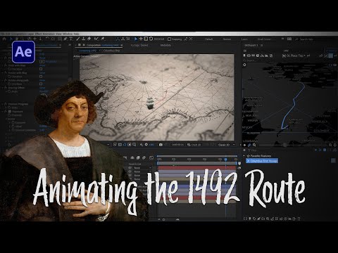 Animating the Columbus 1492 Voyage🌎After Effects + GEOlayers