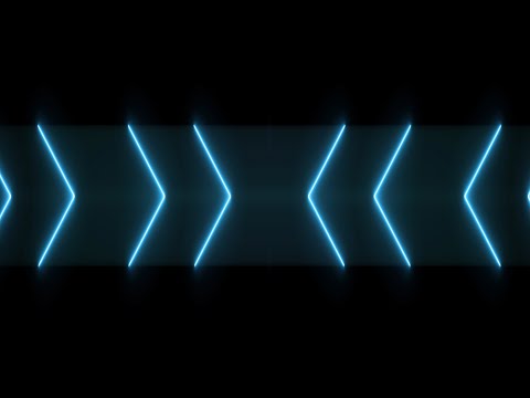 Dazzling Neon Magic! Blue Flashing Neon Arrow Lights Background Video 4K