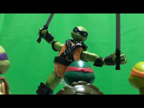 TMNT 2012 stop motion: Turtles vs Dark Leonardo