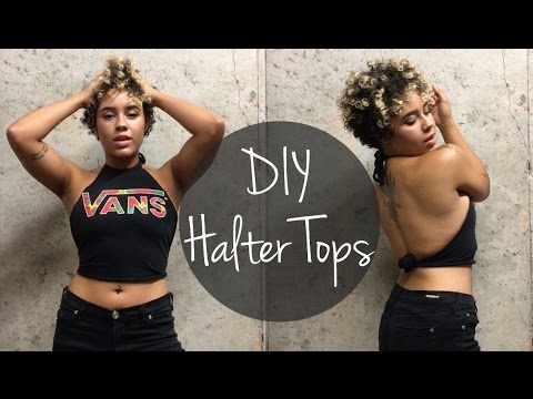 DIY Halter Top From T-Shirt (No Sewing) | prillakilla