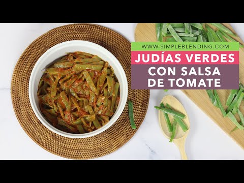 JUDÍAS VERDES CON SALSA DE TOMATE | Vainas con tomate | Receta de verduras saludable