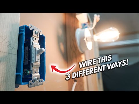 How To Wire A Single Pole Light Switch Circuits 3 Different Ways (2022) DIY Tutorial For Beginners!