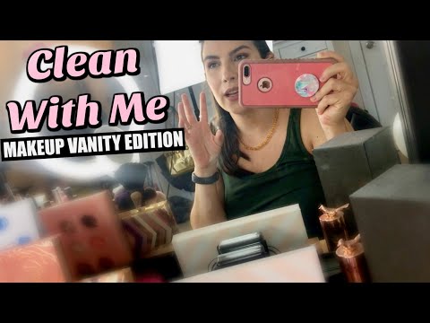 MAKEUP MESS... Vanity Declutter & Clean-Up!