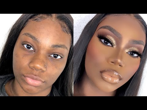 Darkskin Client tutorial🔥X glitter glam