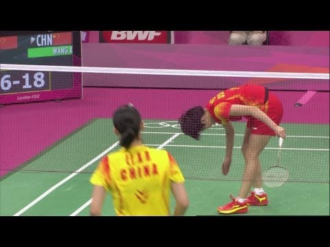 Li (CHN) v Wang (CHN) - Women's Singles Badminton Semi-Final - Full Replay - London 2012 Olympics