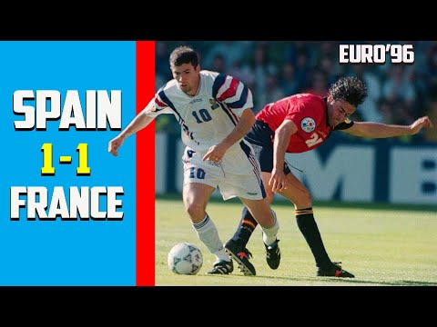 France vs Spain 1-1 Euro 96 HD