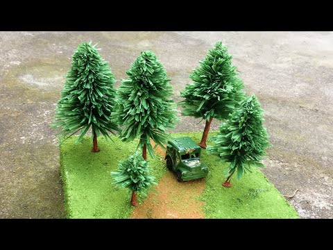 ABC TV | How To Make Miniature Pine Tree From Crepe Paper - Craft Tutorial