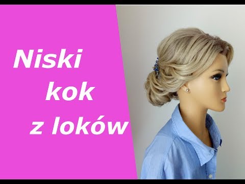 Upięcie z loków. Niski kok