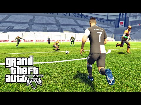 هيا نلعب كرة القدم مع كريستيانو رونالدو في لعبة جي تي أي 5 | GTA 5 Football Mod