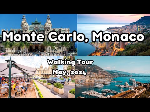 Monte Carlo 2024, Monaco Walking Tour  - 4K