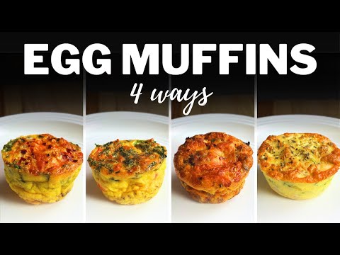 EGG MUFFINS » 4 Easy Recipes for Healthy Breakfast Meal Prep | For Oven or Air Fryer