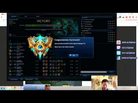 I HIT CHALLENGER TIER IN LEAGUE OF LEGENDS WOOHOO!