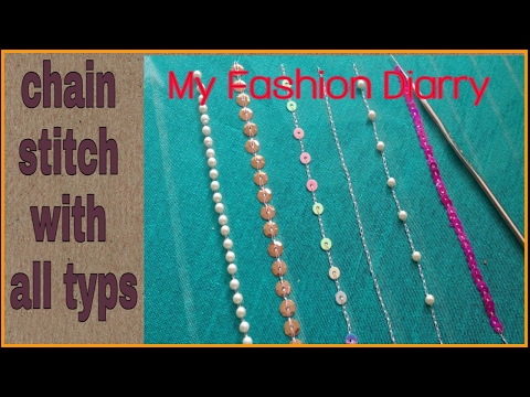 How to do aari /hand work..(chain stitch )